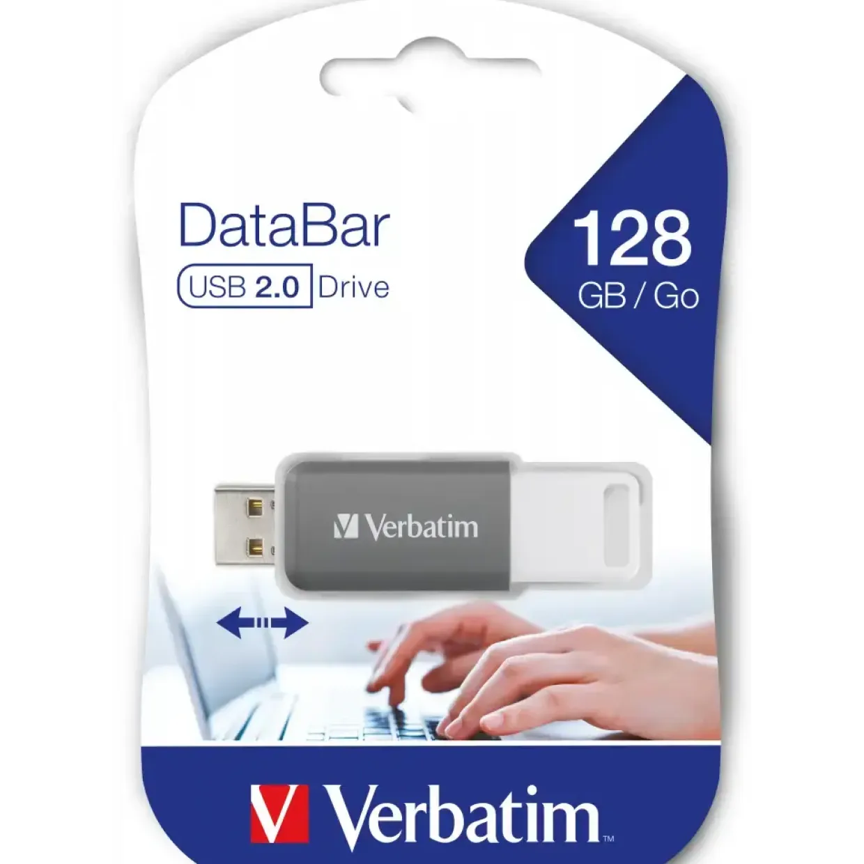 Verbatim DataBar USB 2.0 Drive 128GB Grey