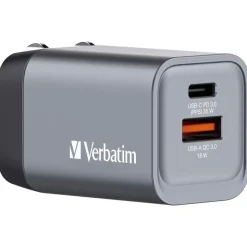 Verbatim GNC-65 GaN Charger 3 Port 65W USB-A/USB-C