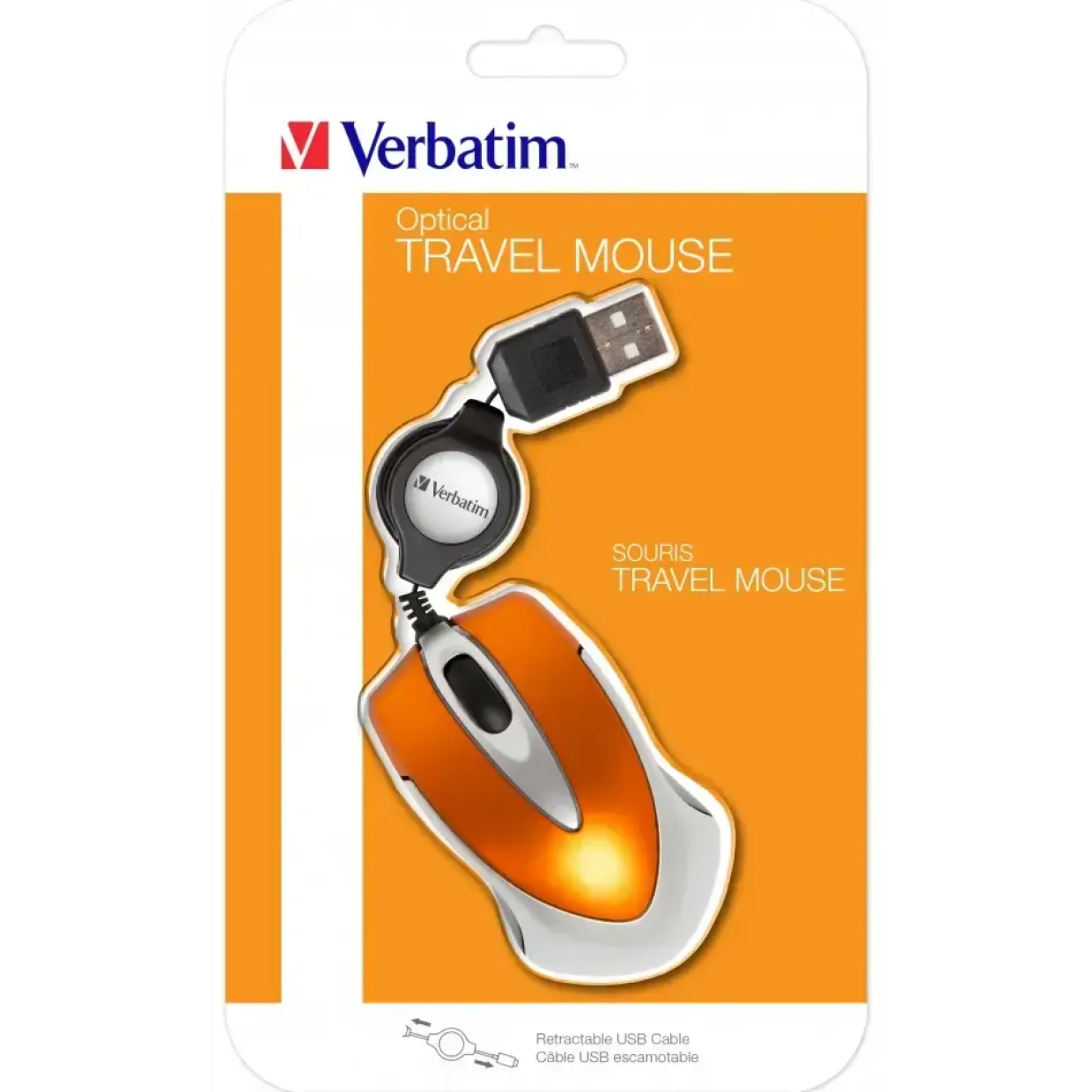 Verbatim Optical Mini Travel Mouse USB Volcanic Orange