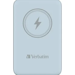 Verbatim Power P 10000 mAh UBS-C PD 20W WIRELESS 15W Blå - Køb minimum 10 stk.