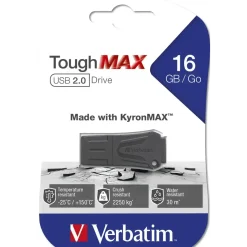 Verbatim USB 2.0 ToughMAX 16GB, Black - Køb minimum 10 stk.