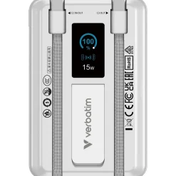 Verbatim VERBATIM Charge'n'Go 2C & Display PowerBank 10000 mAh Silver