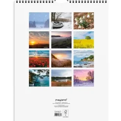 Vægkalender - Dansk natur - 290x392mm - Spiral - 2027 - Mayland - 27066650