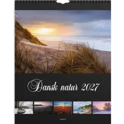 Vægkalender - Dansk natur - 290x392mm - Spiral - 2027 - Mayland - 27066650