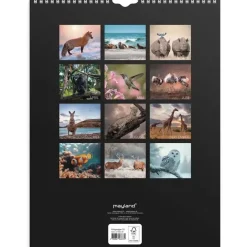 Vægkalender - Verdens dyr - 295x385mm - Spiral - 2027 - Mayland - 27066330