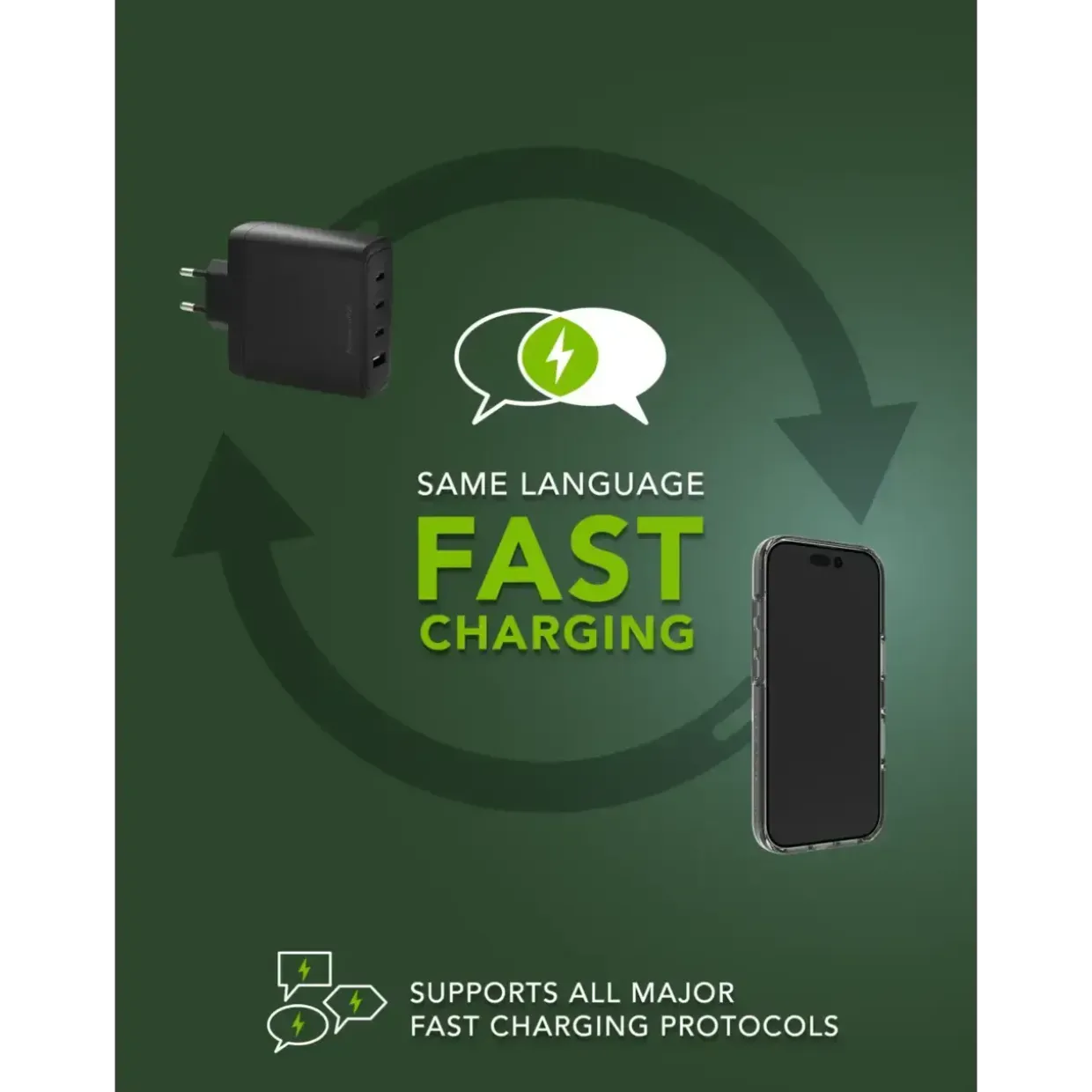 Vægoplader - Dbramante1928 - re-charge IT - 3xUSB-C 140W + 1xUSB-A - Sort