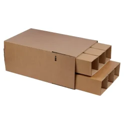 Vinemballage yderkasse til 6 flasker - 315x210x395mm fefco 0202 - 20 stk