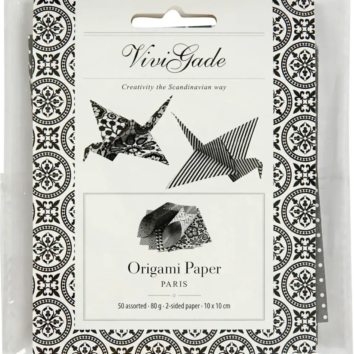 Vivi Gade Origamipapir Paris ark 10 x 10 cm 80 gram - 50 ass. ark