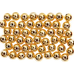 Voksperler, diam. 5 mm, hulstr. 0,7 mm, guld, 100stk.