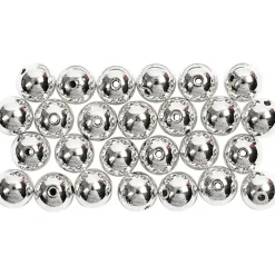 Voksperler, diam. 8 mm, hulstr. 1 mm, sølv, 50stk.