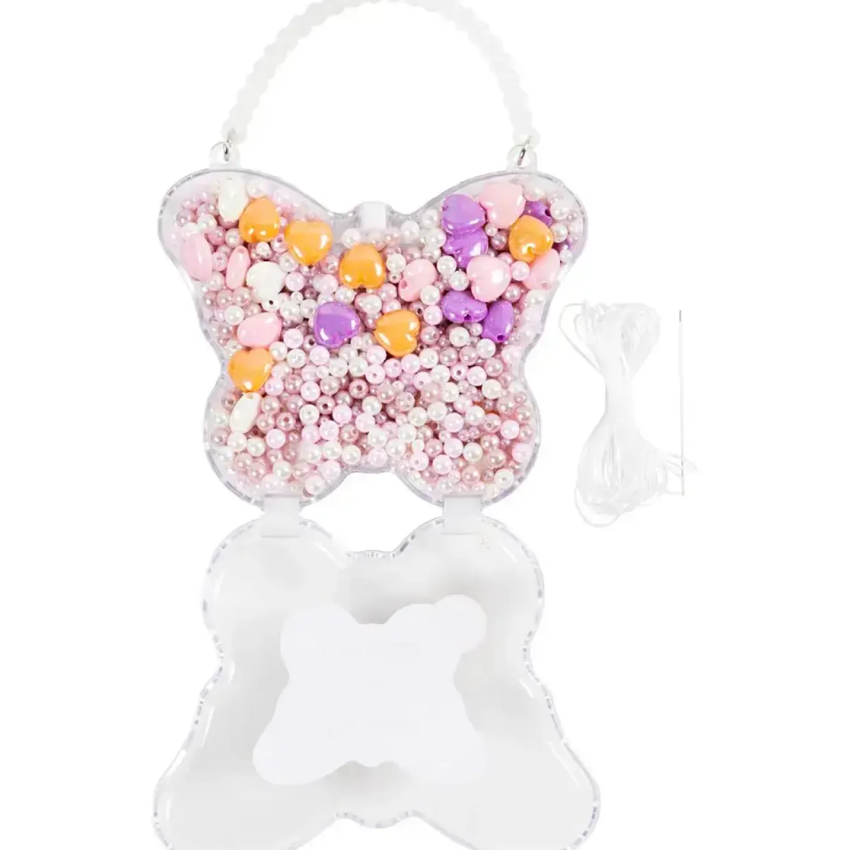 Voksperler, hulstr. 1,3-2,5 mm, pastelorange, soft rosa, lys lilla, perlemor, 127 g