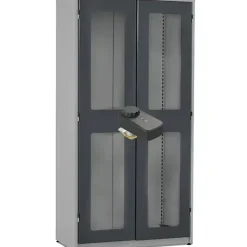 Værktøjsskab GBP 1020x540x2000mm med plexiglas og FlexLock, RAL7004/7024