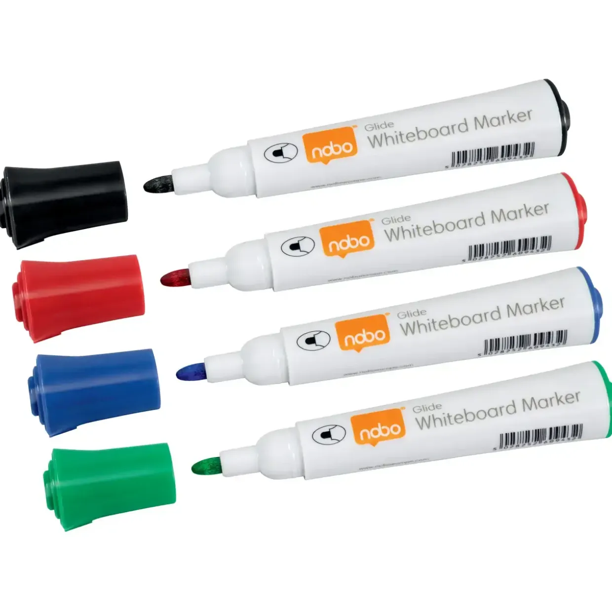 Whiteboard marker Nobo Glide ass (4) - Køb minimum 10 stk.