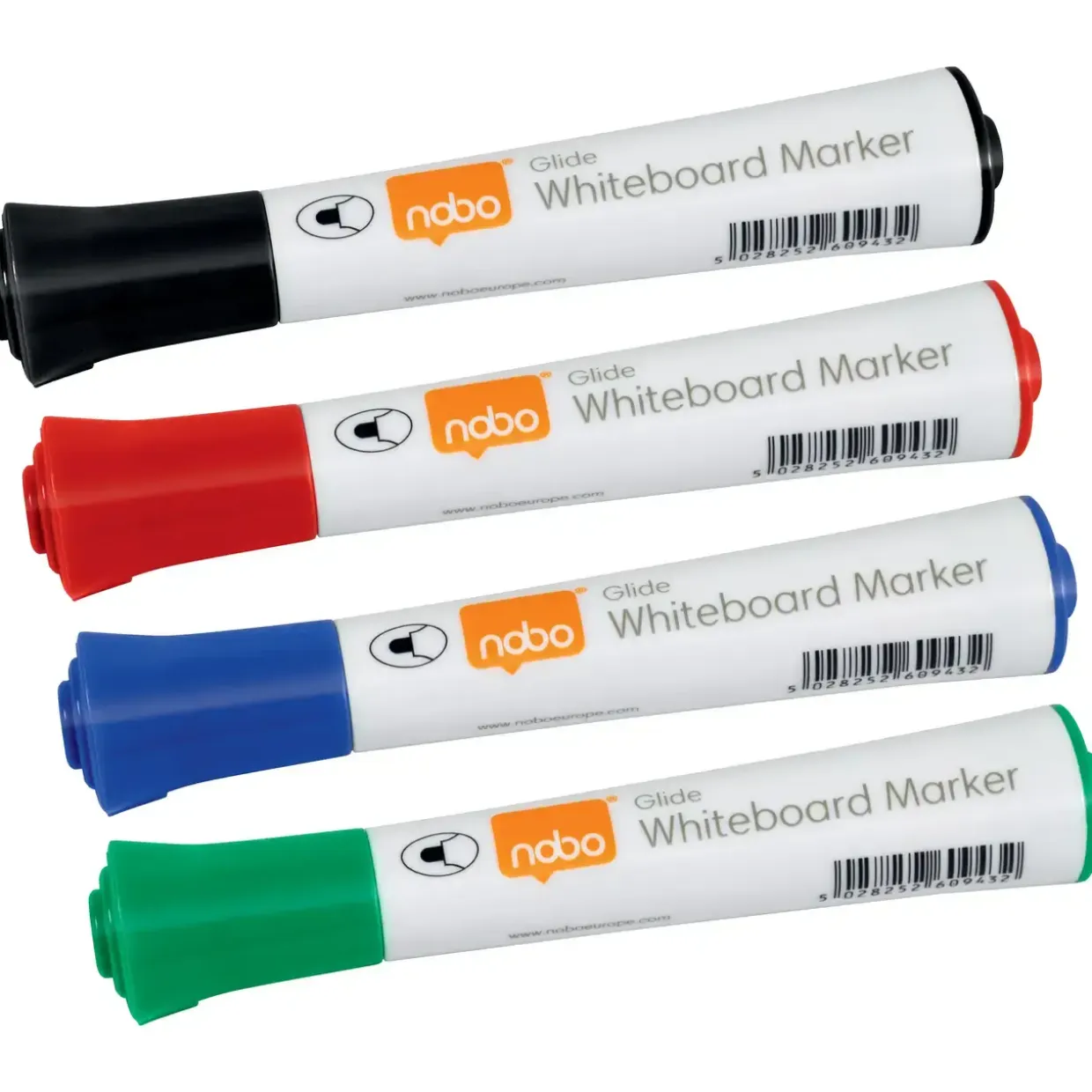 Whiteboard marker Nobo Glide ass (4) - Køb minimum 10 stk.