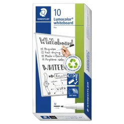 Whiteboard marker - Staedtler Lumocolor 301-9 sort 1 mm - 10 stk