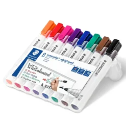 Whiteboardmarker - Staedtler Lumocolor 351 - Rund 2 mm - Assorterede farver - 8 stk