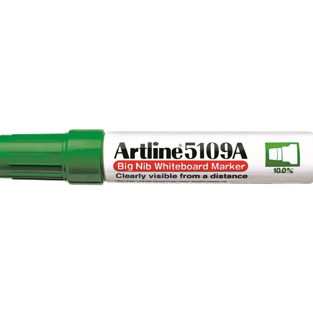 Whiteboardpen - Artline 5109A BIG - Grøn - 10 mm skrå spids