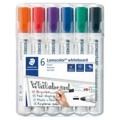 Whiteboardpenne sæt Lumocolor 351 WP6 med 6 penne - ass. stregbredde 2 mm