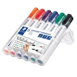 Whiteboardpenne sæt Lumocolor 351 WP6 med 6 penne - ass. stregbredde 2 mm