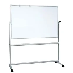 Whiteboard tavle, dobbeltsidet, inkl pennebakke 180 × 120 cm