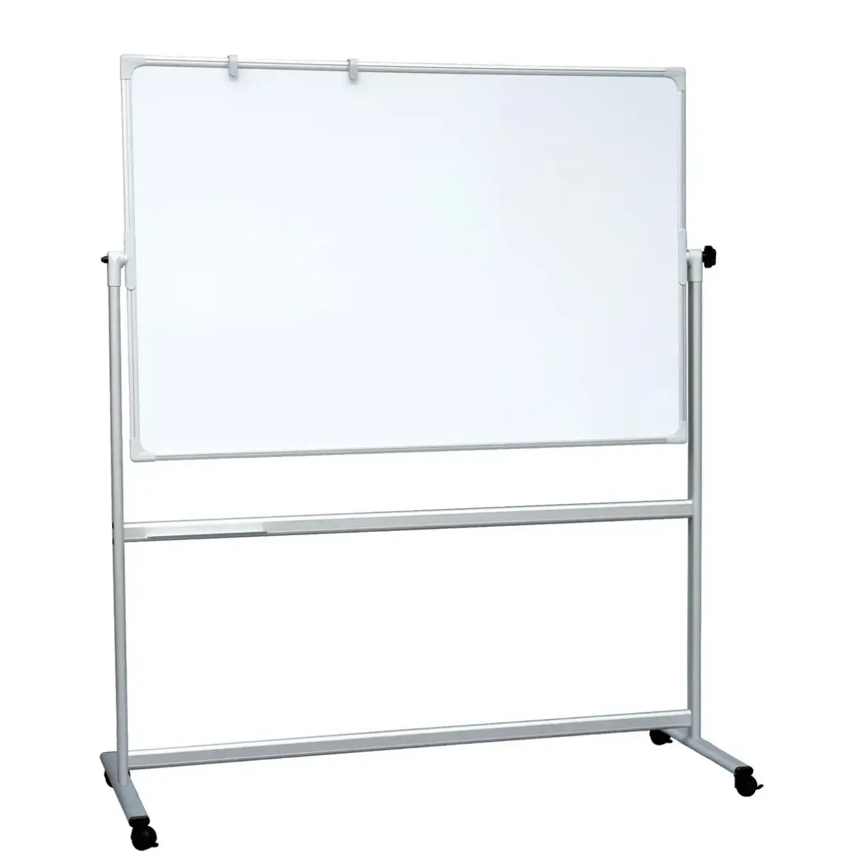 Whiteboard tavle, dobbeltsidet, inkl pennebakke 180 × 120 cm