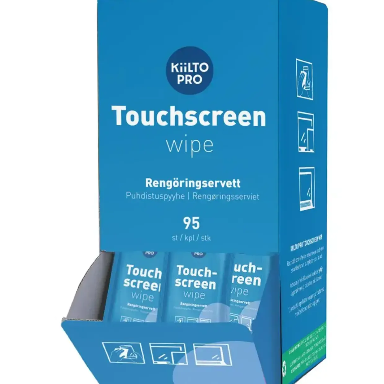 Wipes - Kiilto Pro - Til desinfektion af touchscreen - 14,5% IPA - 95 stk