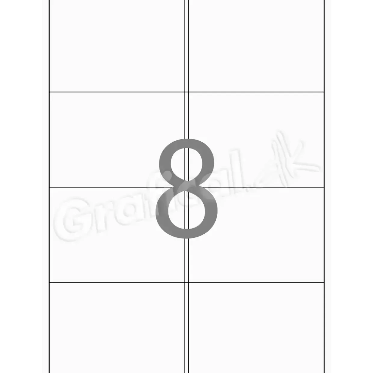 Xerox Labels 8 pr. ark 99,1 x 67, 7 mm 003R91224 - 100 ark